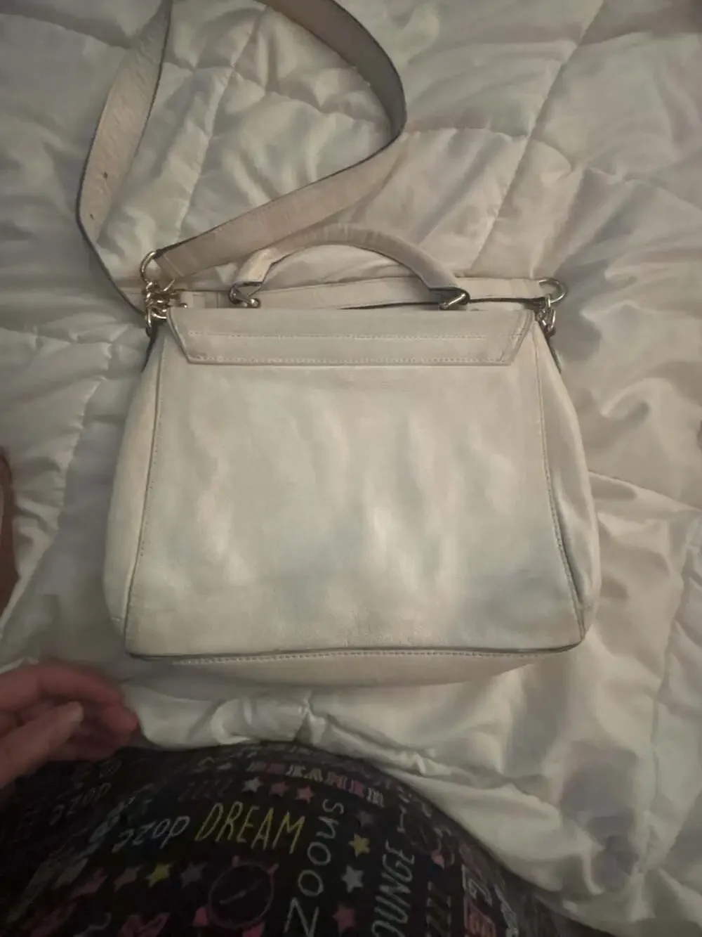 Kate Spade New York Irving Place Little Nadine White Leather Satchel/Crossbody B